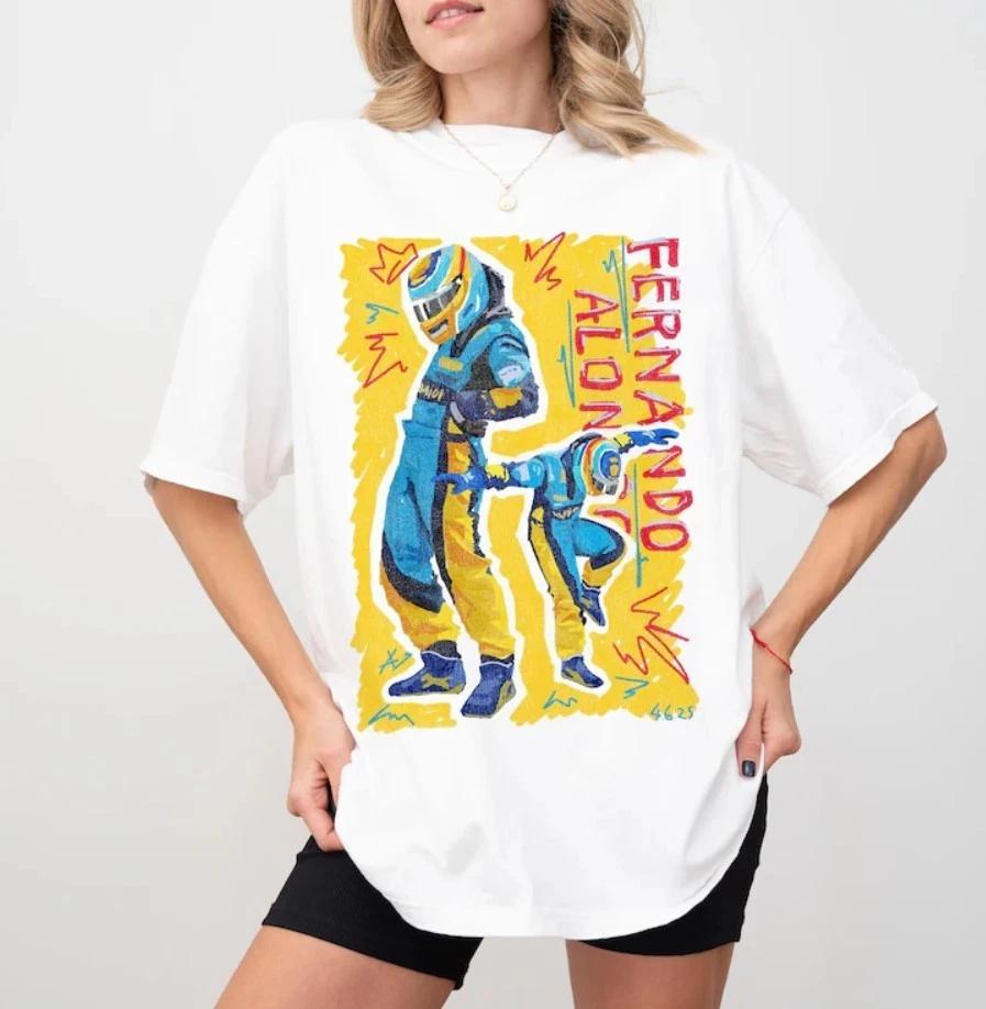 Formula 1 Fernando Alonso  Dancing  Vintage Style Unisex T-shirt S
