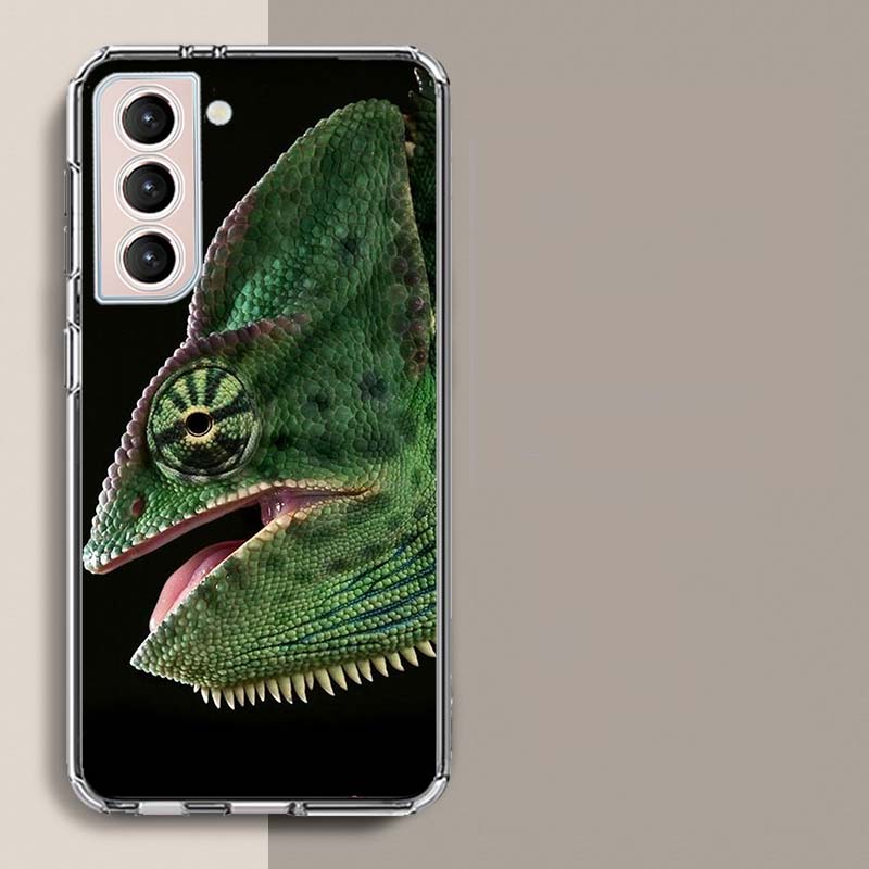 Chameleon Funny Wildlife Phone Case For Samsung A16 A26 A36 A56 A17 A15 A25 A35 A55 A14 A24 A34 A54 A04S A05S Galaxy Note 20 10