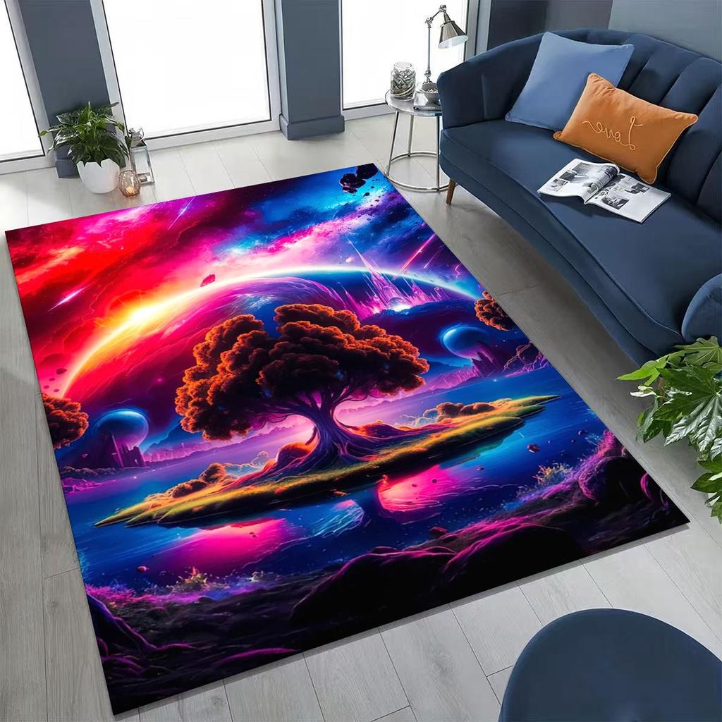 Nordic Dream Tree of Life Symbol Totem Yggdrasil Rug for Bedroom Living Room Sofa Home Doormat Decor,kid Non-slip Floor Mat Gift