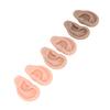 3 Pairs Silicone Ear Model Soft Flexible Ears 3 Colors Artificial Reusable for Practice
