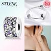 Classic Genuine Copper Four-Leaf Clover Pink Zircon Snowflake Lock Heart Bead Fits Bracelets Jewellery Do-It-Yourself Gifts Accessory