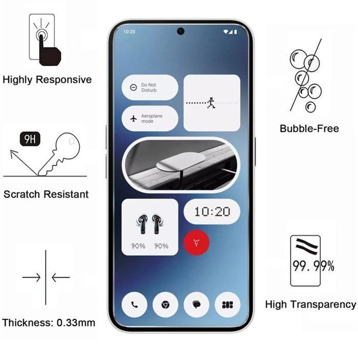 Shockproof Case - Phonillico® - Nothing Phone 2a - Soft Silicone - Transparent - Reinforced Protection