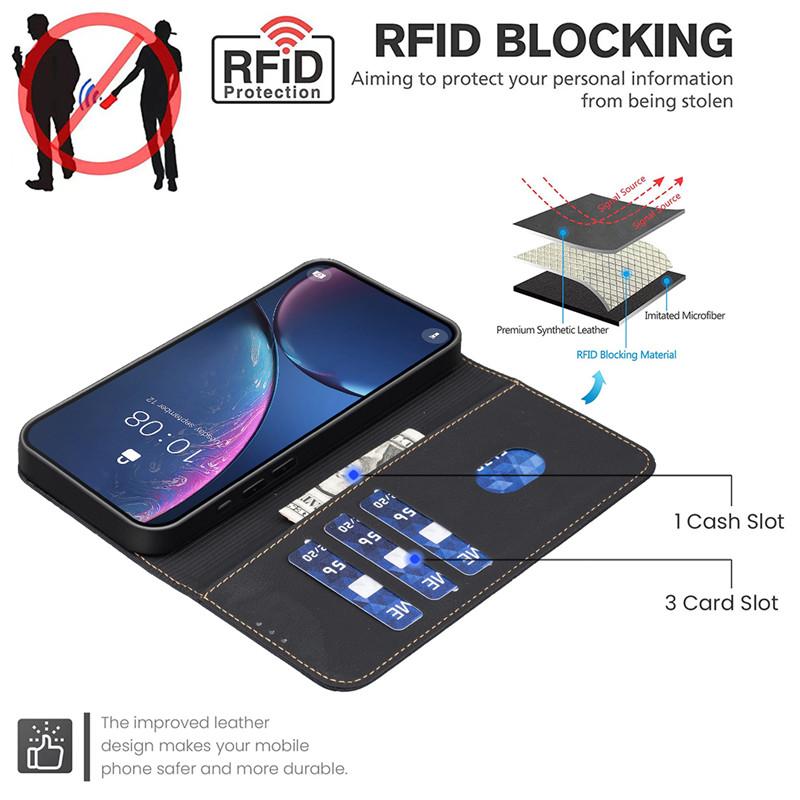 RFID-Blockierende Brieftasche Flip Case Für Huawei Honor X6C X7C X8C X9C 5G X5C Plus Coque Handyhülle Lederhüllen Schützen Taschen Funda