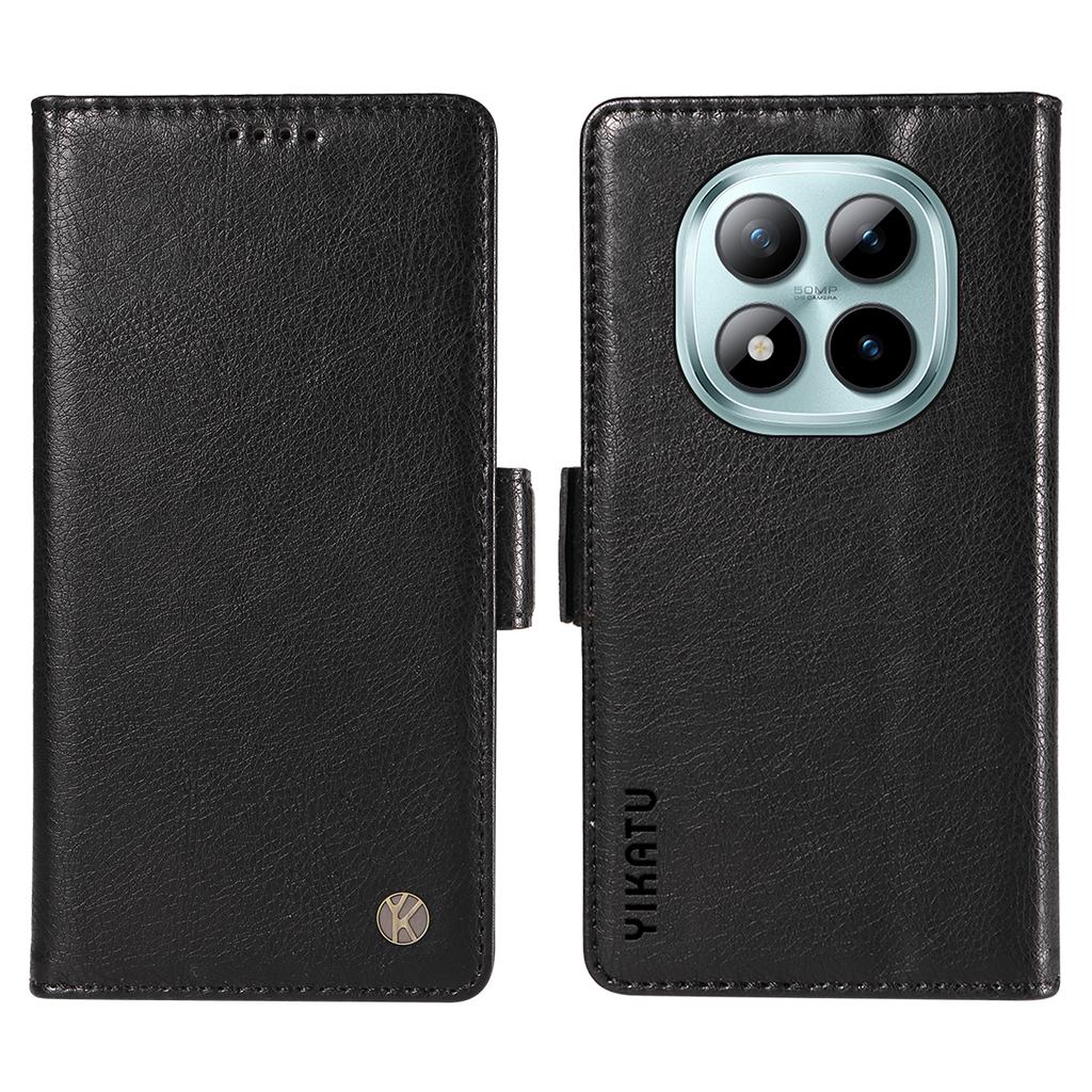 Pro Xiaomi Poco M8 Pro 5G/Redmi Note 15 Pro+ 5G (Globální) Pouzdro YIKATU YK-007 Peněženka z PU kůže s texturou liči Kryt na telefon