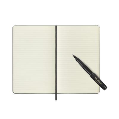 Moleskine Classic Notebook + Kaweco Water-Based Ballpoint Pen Set, Hardcover, Horizontal Ruled, Large Size, Black (KAWPENSETNTBK)