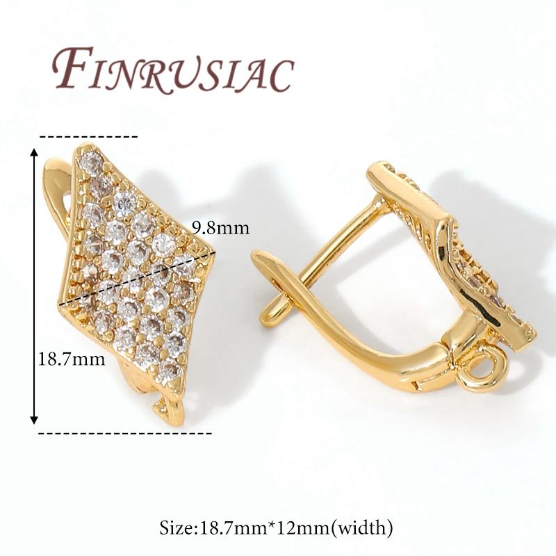 18K Gold Plated Brass Earwires Fasteners,Earring Hook Clasps,Earring Fixtures,DIY Women Earrings Making Accessories
