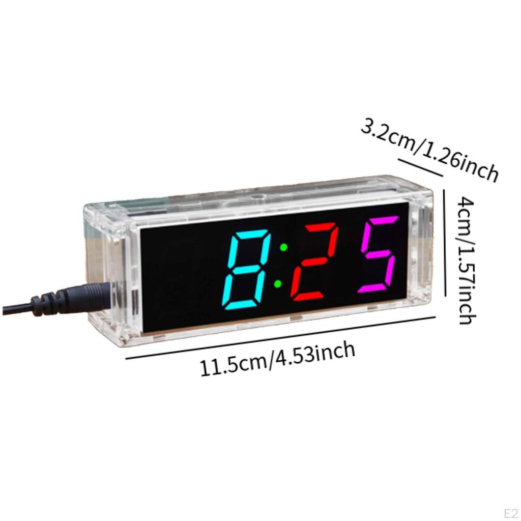 DIY Digital Clock Kit Electronic Alarm Soldering Project Welding Assembly Temperature