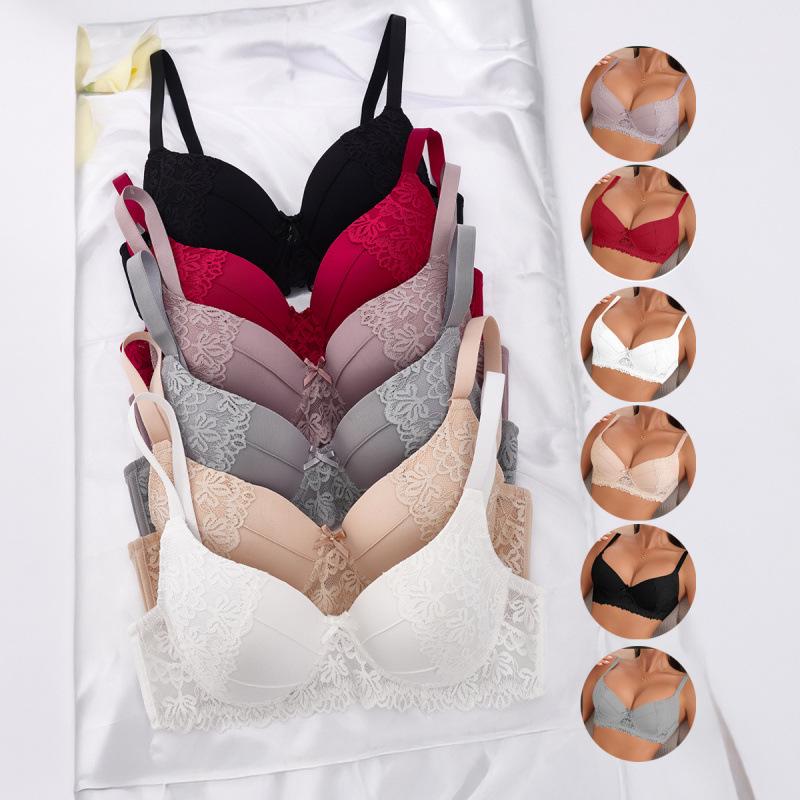 European and American Multicolor Embroidered Lace Bra - Sexy Women's Lingerie