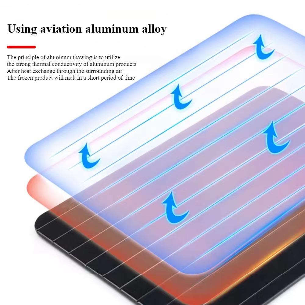 Rapid Defrosting Tray Fish Fruits Meat Foods Defrosting Board Aluminum Alloy Quick Ice Melting Device Household Kitchen Tools