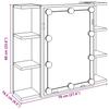Mirror Cabinet with LED Lighting Artisan Oak Finish 70 X 16.5 X 60 Cm