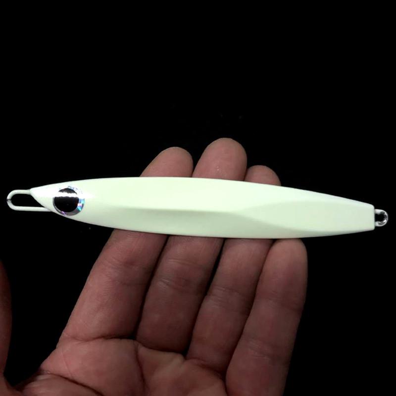 Night Glow Iron Plate Spinner Lure (100g) for Ocean Trolling & Shore Casting