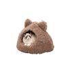 Enclosed Warm Long Plush Cat Ear Pet Bed For Cats And Dogs