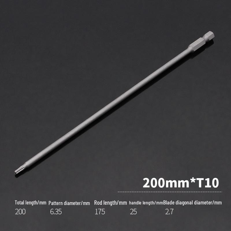 Extended Star Magnetic Screwdriver Bit Set T8/T25/T30/T40 for Electric Screwdrivers and Drills