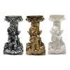 Crystal Ball Stand Resin Ornament Retro Roman Column with Angel Relief Decorative Display