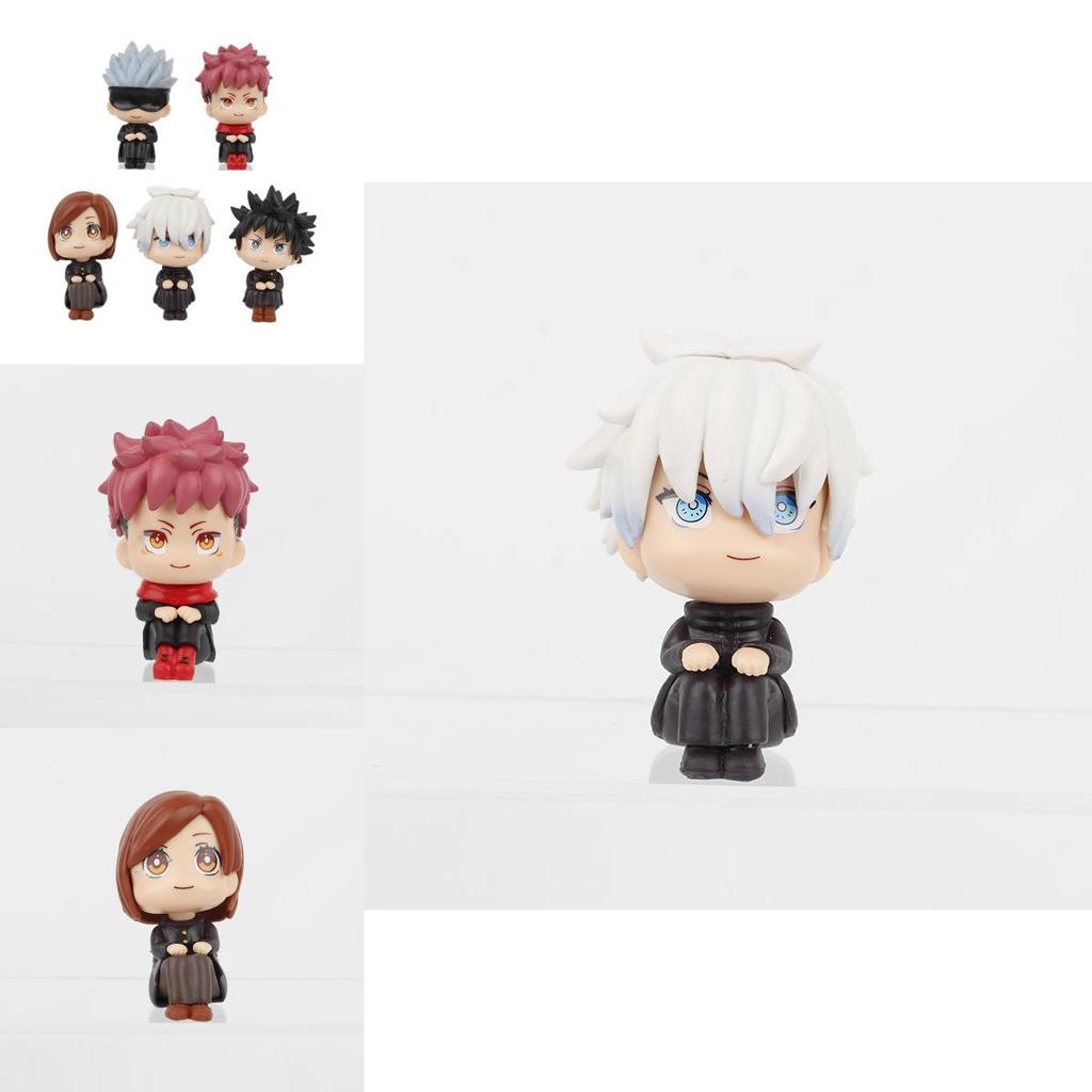 Adorable Jujutsu Kaisen Sitting Plush Doll Five Satoru Gojo Toy Figure Collectible