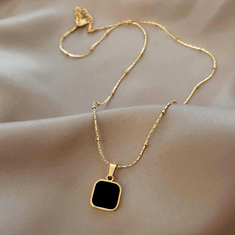 2025 Luxury Square Pendant Necklace - Women's High-End Clavicle Chain Choker