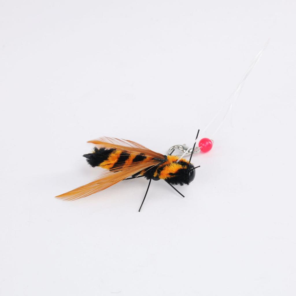 3PCS/5PCS Simulation Hornet Cat Teasing Stick Replacement Head Insect Cat Toy Interactive Pet Toys For Kitten