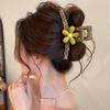 Mori Fabric Acrylic Flower Grab Clip Small Fresh and Sweet Commuting Versatile Shark Clip Niche Design Hair Accessories