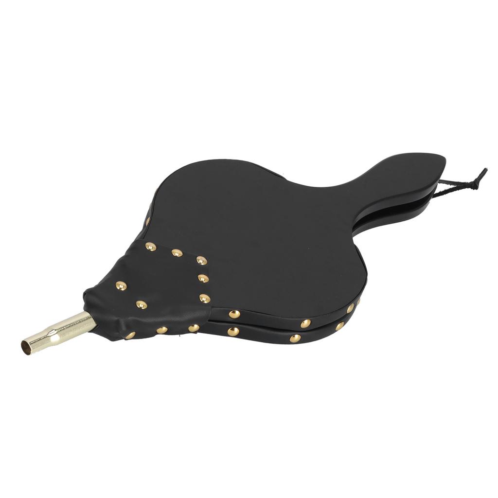 Fireplace Bellows 18.7x7.7in Antique Wood Air Blower with Hanging Strap for Outdoor Camping BBQ