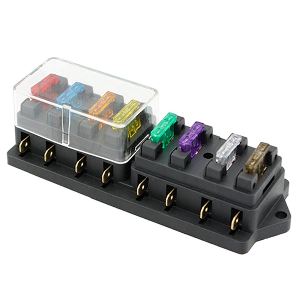 4/6/8/10 Way Car Fuse Box Car Fuse Holder Truck Auto Blade Fuse Box With 4/6/8/10/12 Fuses for 12V 32V ATO Standard Circuit Fuses4
