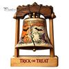 Housewarming Gift Ideas Vintage Halloween Wooden Bell Decor, Rustic Farmhouse Shelf Sitter with Artistic Photo Props Metal Wood Stand, Tabletop