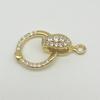 Yansheng S925 Sterling Silver Double-Headed Diamond Inlaid Clasp for Necklace or Bracelet.