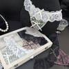 Women's Panties Lace Hollow Out Sexy Low Waist Double Butterfly Knot Breathable Cute Soft Thin Perspective Underwear