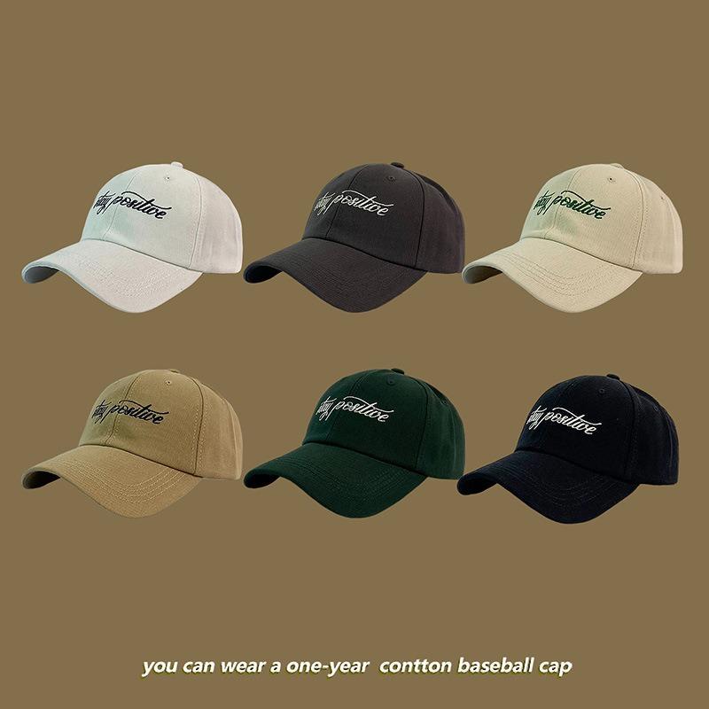 Hat Peaked Cap Big Head Circumference Showing Face Small Men and Women Enlarged and Deepened Wide Brim Hard Top Black Letter Baseball Cap
