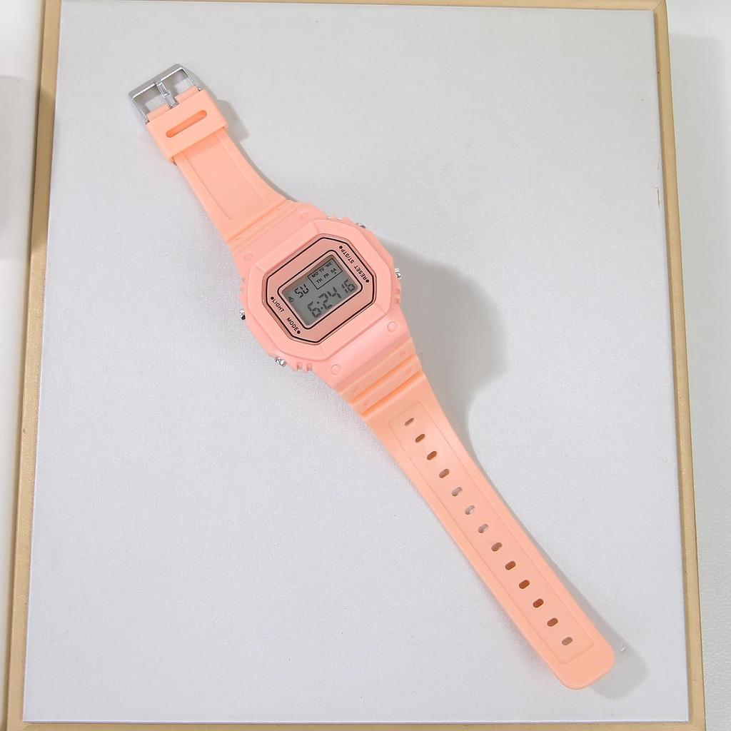 Montre Numérique Fille, Disponible dans une Variété de Couleurs, Affichage du Jour de la Semaine, Réveil, Cadeau Parfait pour la Fête des Enfants, Rentrée Scolaire,