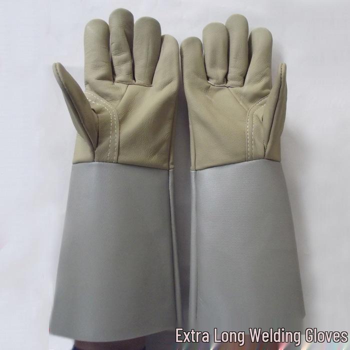 DX7L Odolné svařovací rukavice z plné kůže, odolné proti teplu a propíchnutí