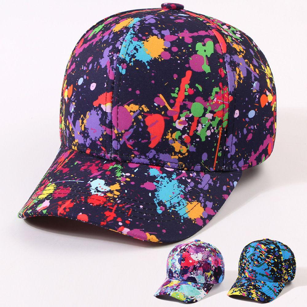 Graffiti Printed Baseball Cap Women's Summer Adjustable Snapback Hip Hop Street Style Casual Sunshade Youth Hat