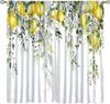 Fruit Grape Curtains, Retro Country Style Rattan Fruit Pattern Window Decoration, Suitable for Living Room, Bedroom and Kitchen
