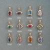 Women's Colorful Zircon Pendant Necklace Minimalist Geometric Design Bead Chain Suitable for Office Casual Wear Gifts