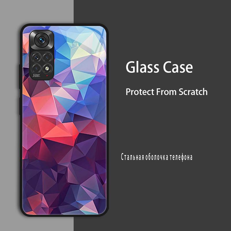 For Redmi Note 11 Case Cover Tempered Glass Case Hard Coque Bumper For Xiaomi Redmi Note11 Note 11 Pro 5G 4G 11s Protect Case