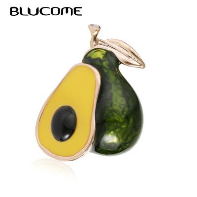 Fashion Avocado Enamel Brooch Pins For Women Girls Sweater Bag Lapel Badge Jewelry Party Gifts Cartoon Fruit Brooches