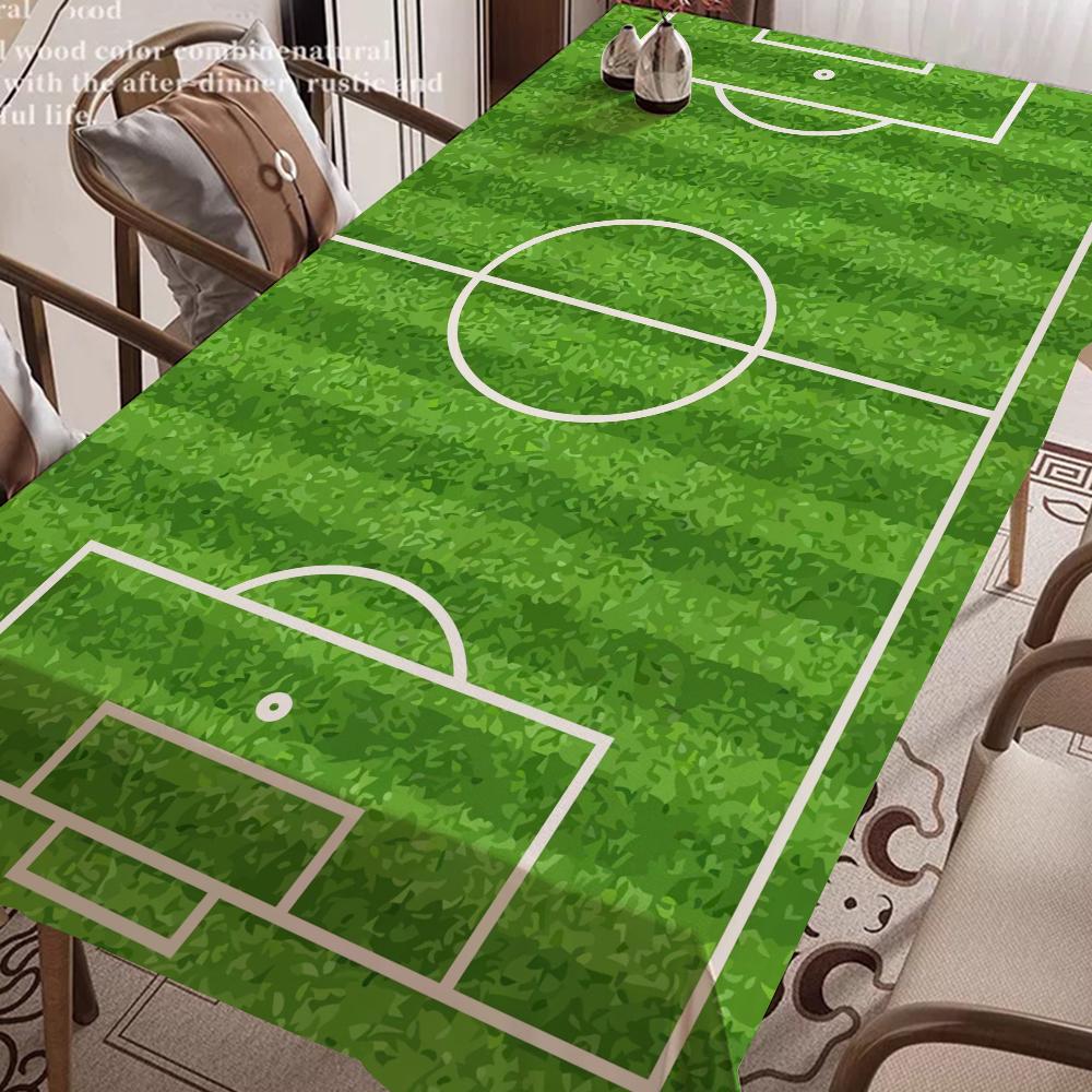 Football Field Plan Home Tablecloths Dining Decoration And Rectangular Table Accessories Waterproof Cloth Anti-stain