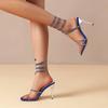 Mode 2025 Neue Sommer Strass High Heels Internet Rot Schlange 34-43 Größe Mode Sandalen Sexy Fee