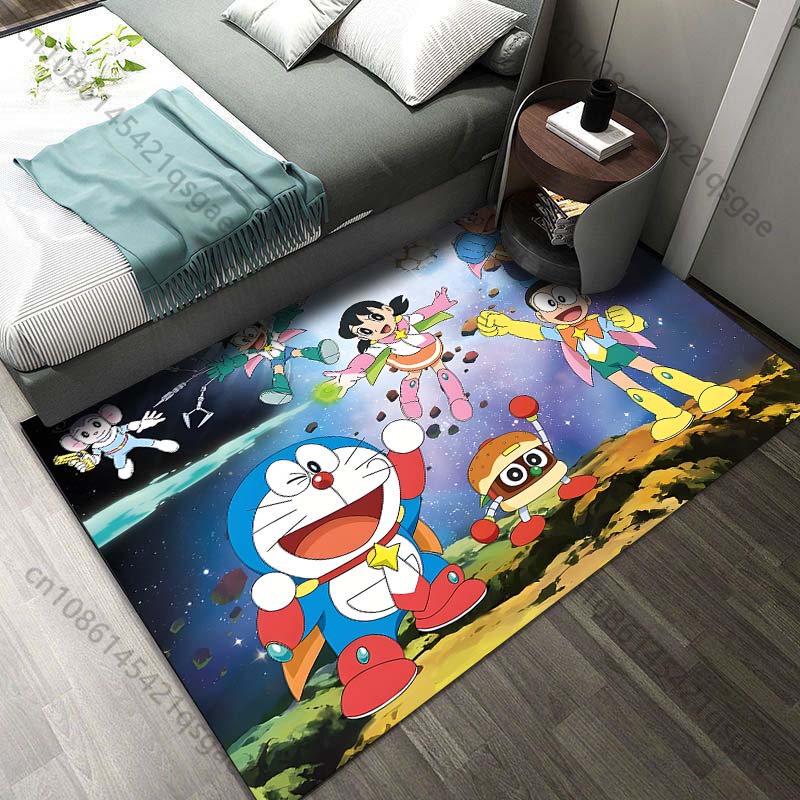 Japan D-Doraemon with Friends Print Carpet for Living Room Bedroom Kid's Room Home Decor Non-slip Mat Area Rug Luxury Gift