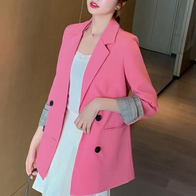 İlkbahar Yaz Sonbahar Şık Blazer Takım Ceket Kadınlar için Kore İngiliz İnce Blazer Takımları Kadınların Zarif Moda Ceket