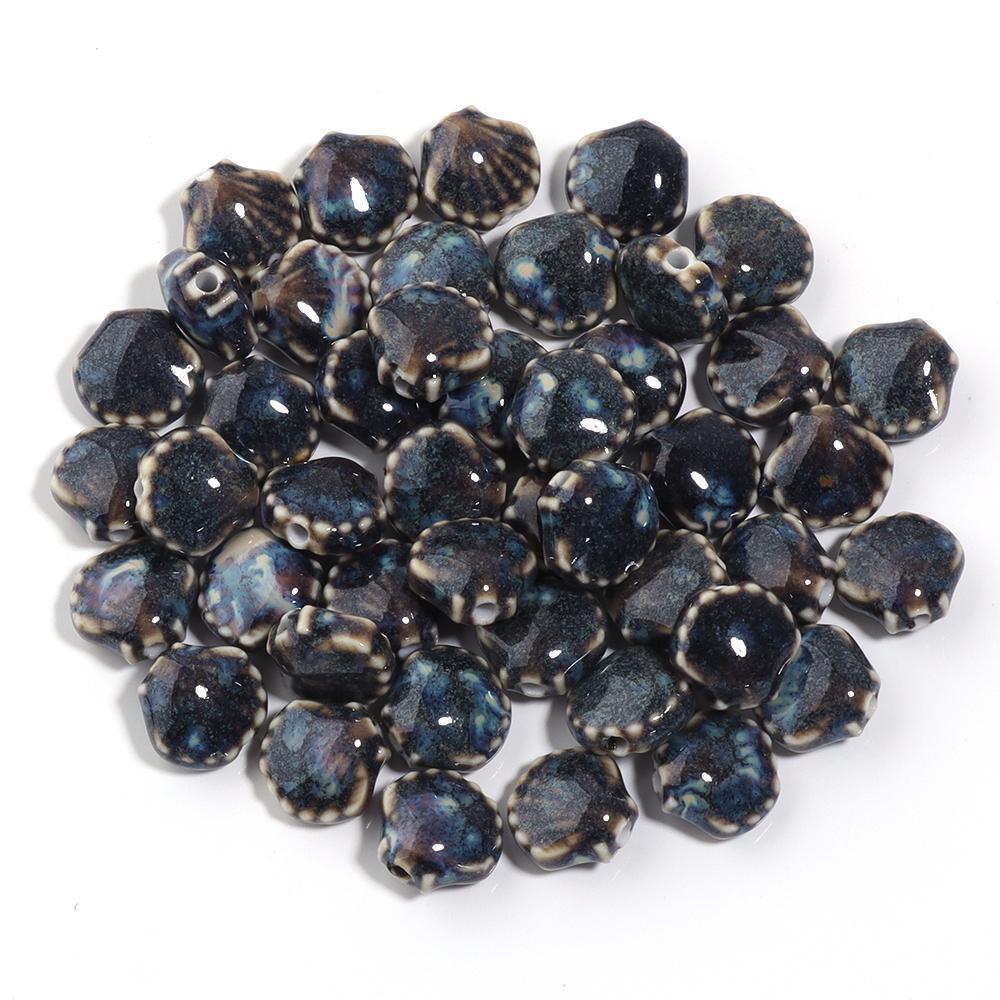 5pcs/lot Small Shell Ceramic Beads Color Cute Spacer Charms Bead for DIY Necklace Bracelet Earring Jewelry Making Accessories