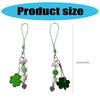 Lucky Four Leaf Clovers Phone Charm with Cute Rabbit Design Unique Fashion Accessory for Women and Students