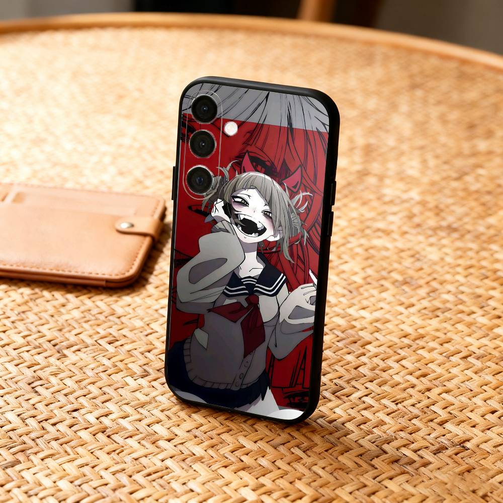 Anime My Hero H-Himiko Toga Phone Case For Samsung A73,72,71,A52,51,40,41,A22,A32,31,A13, Soft Black Shell