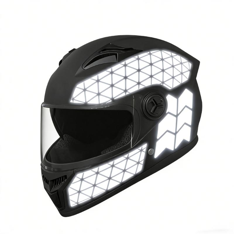 Black Reflective Tape Reflector For Cycling Helmets Improves Safety In Low Light Conditions Adhesive Reflective Sticker