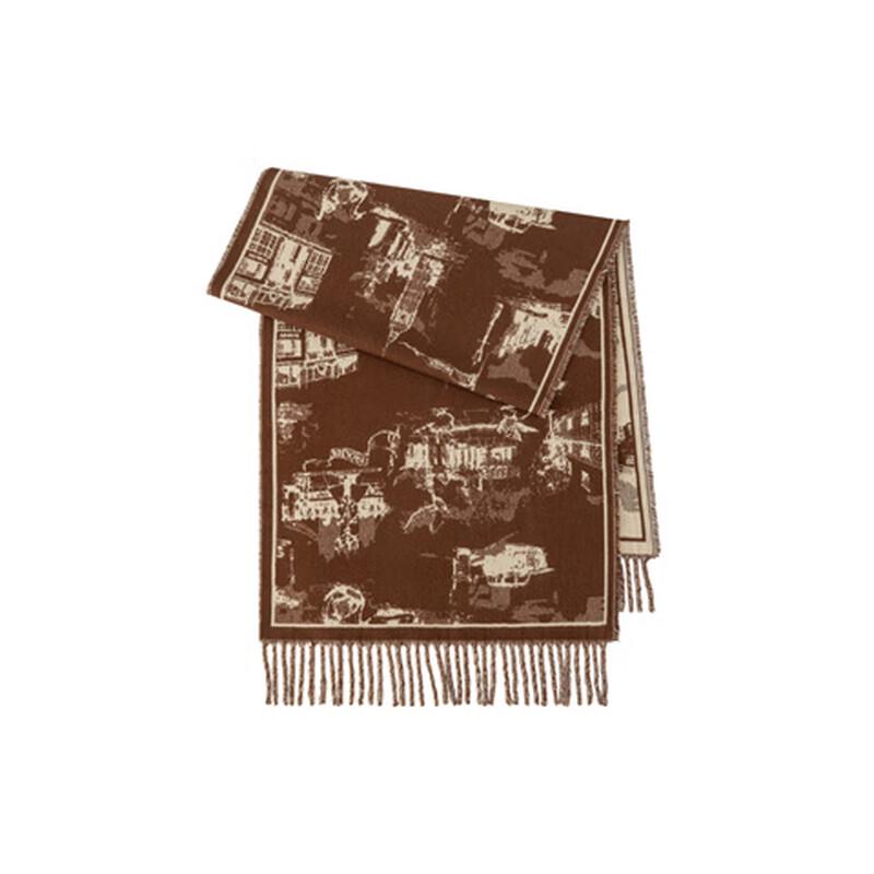 CEENIU Jacquard Landscape Warm Scarf HF04