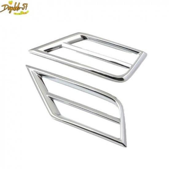 Silver ABS Exterior Front Fog Light Frame Trim For 2017-21 Volkswagen Tiguan New