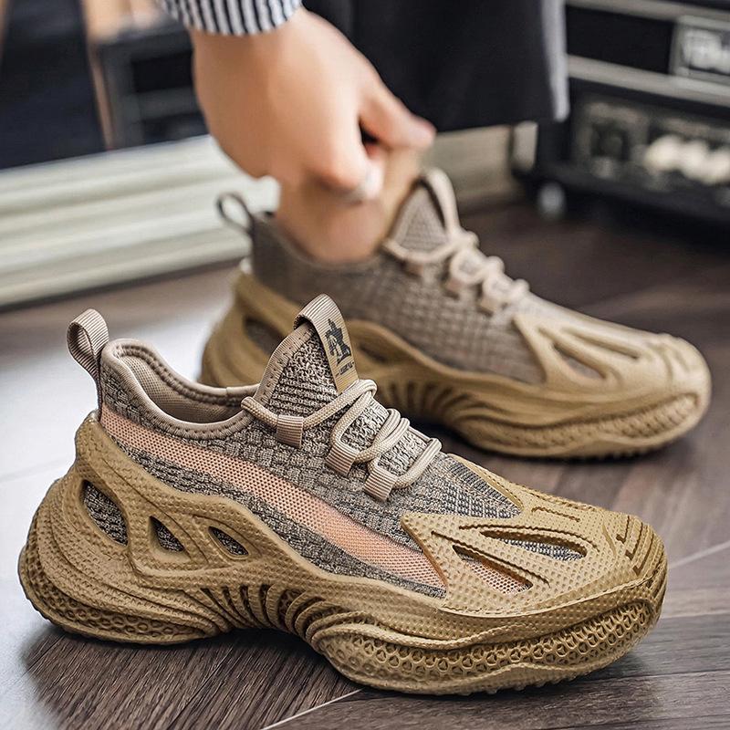 Tire sole dad shoes lazy one pedal casual sports trendy shoes fashion men's shoes thick sole increase