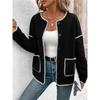 Loose Women's Fleece Jacket Autumn Winter Outerwear Color Block Oversize Coat Cross-Border E-commerce Independent Station