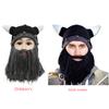 2 PCS Funny Knit Beard Mustache Beanie Hat Winter Fall for Parent-Child Cosplay