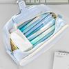 Large Capacity Pencil Bag Simple Design Double-layer Pencil Case Stationery Storage  High-value