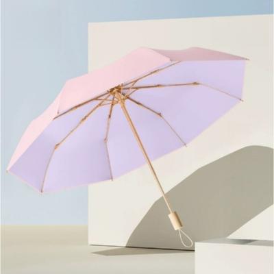 UV Protection Color Glue Umbrella UPF 50+ All-weather Rain or Shine Folding Umbrella Thickened Anti-UV Coating
